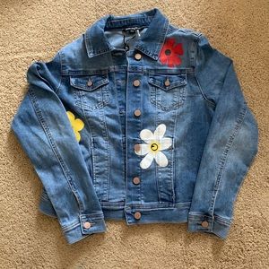 flower jean jacket